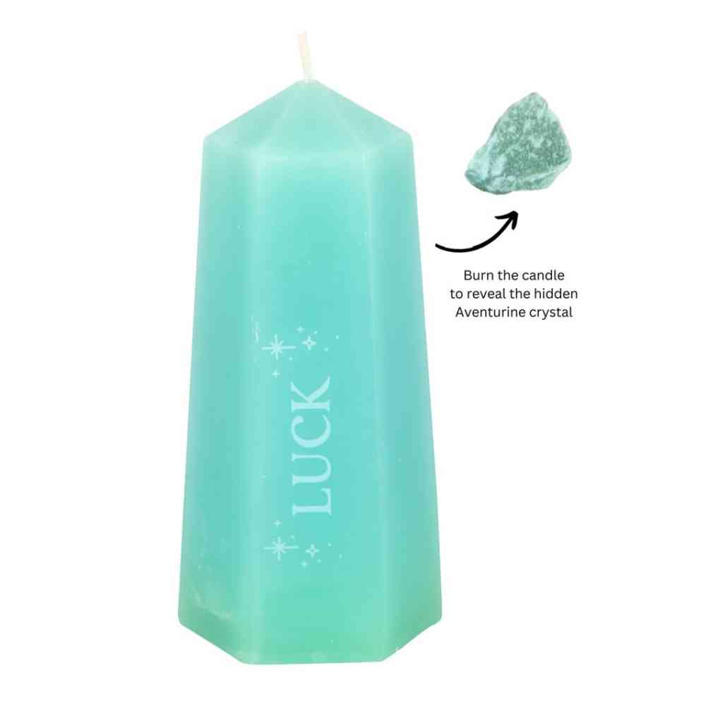 Something Different - Luck with Rough Green Aventurine Candle - Multicolours